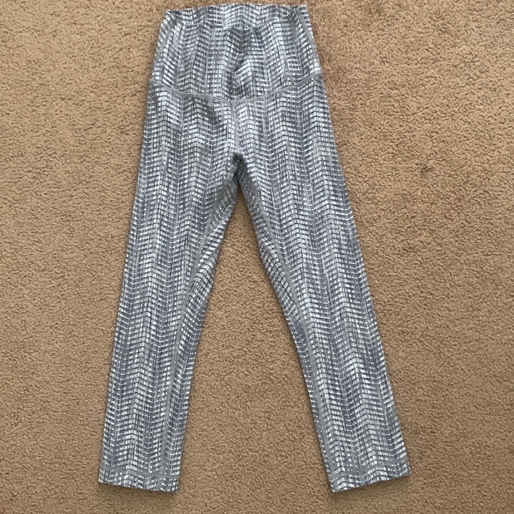 Lululemon wunder under crop chevron grey